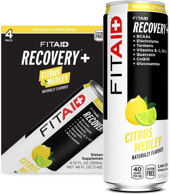 FITAID Recovery Blend, Number 1 Post-Workout 12 Fl Oz (Pack of 4),