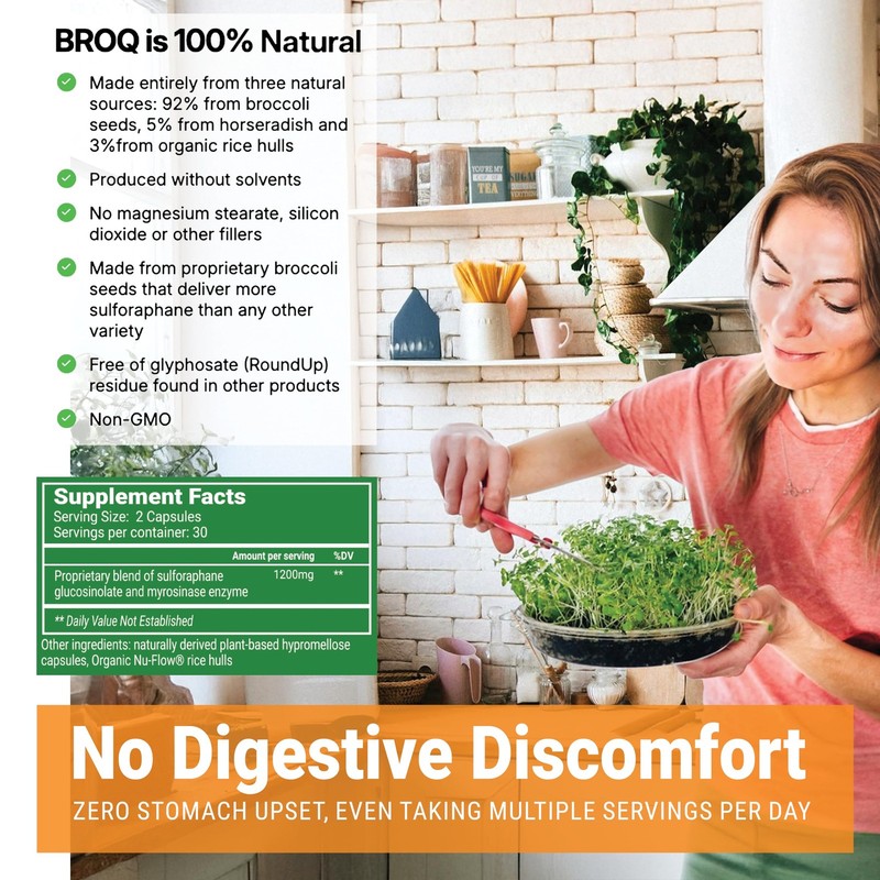 BROQ - The Gold Standard of Sulforaphane Supplements - More Sulforaphane Than... gallery