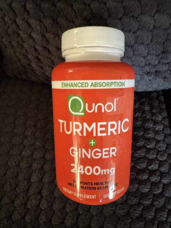 Qunol Turmeric Curcumin with Black Pepper, Turmeric & Ginger, 2400mg, 105 count