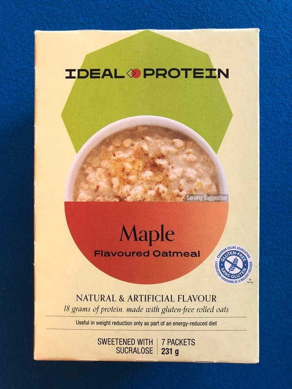 Ideal Protein Maple Flavoured Oatmeal – 7 Packets – EXP 4/30/24 – FREE SHIPPING