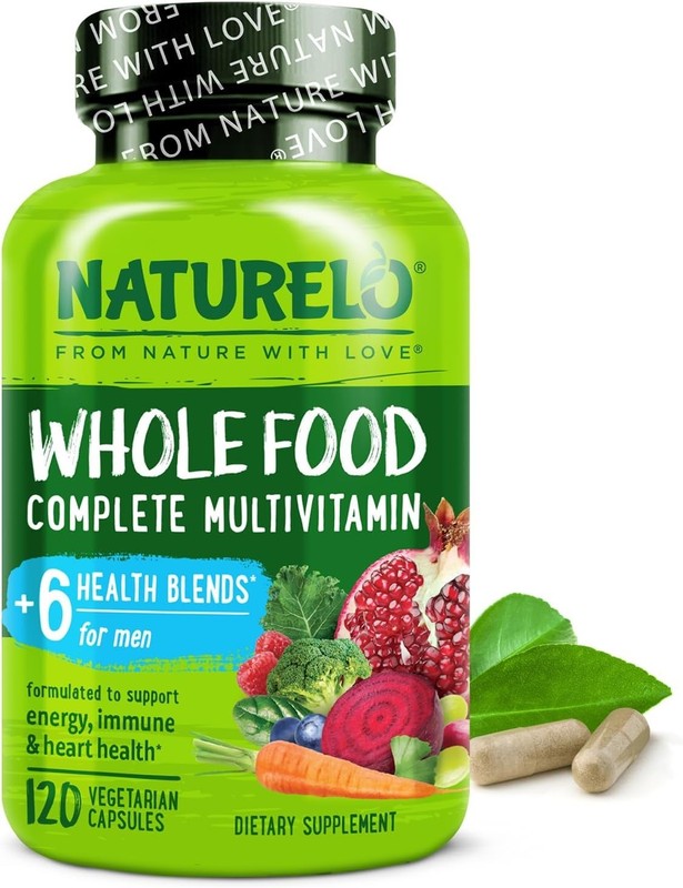 NATURELO Men’s Multivitamin – Whole Food Multivitamin for Men (120 Capsules)